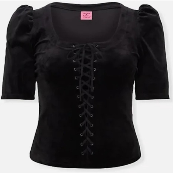 Torrid, Betsey Johnson, Puff sleeve corset top - Picture 2 of 3